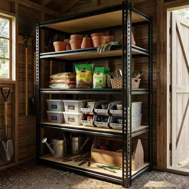 Étagère de rangement en métal à 5 niveaux de 29,5 po de largeur, robuste, réglable, pour garage, capacité de 2000 lb, étagère utilitaire organisatrice