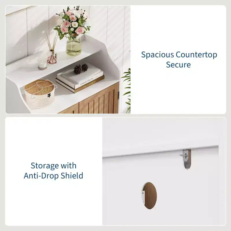 Scarpiera moderna a 4 ripiani in legno con 3 mensole regolabili, mobiletto indipendente per corridoio/ingresso