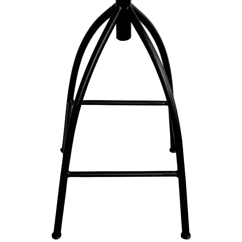 The Urban Port 30-35" Industrial Style Adjustable Swivel Stool with Backrest and Height Options Brown/Black