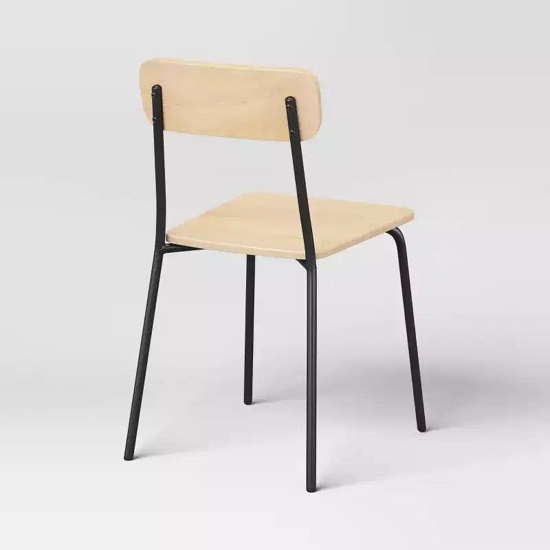 Set of 2 Wood with Metal Base Dining Chair Natural - Room Essentials™