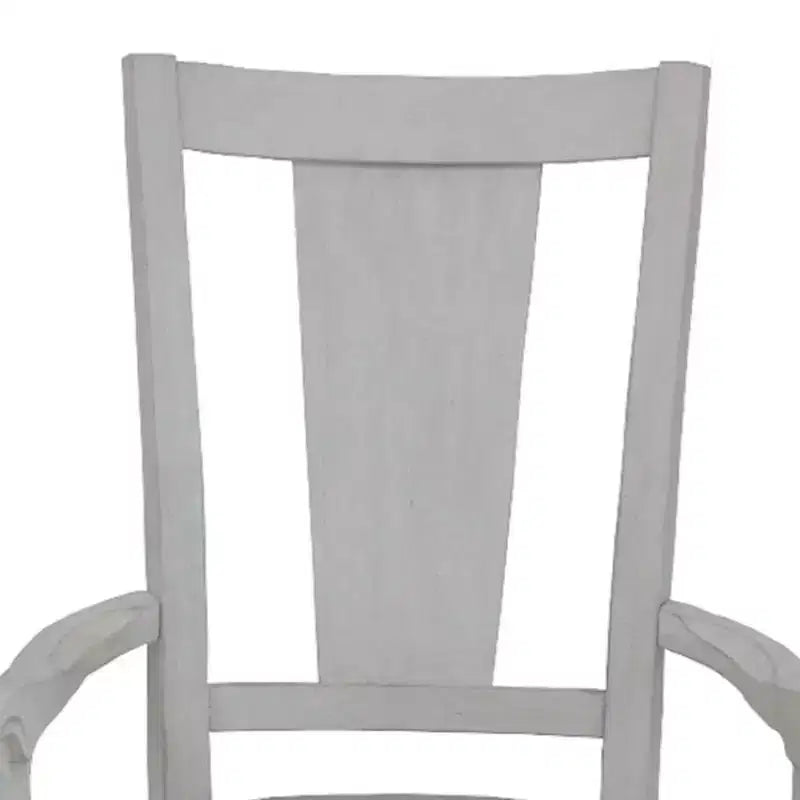 Acme Furniture Katia Dining Chair Light Gray Linen/Weathered White Finish
