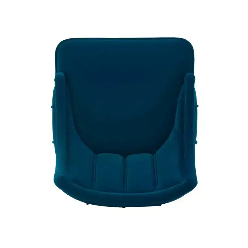 Set of 2 Eda Modern Velvet Upholstered Dining Chairs Midnight Blue - Manhattan Comfort