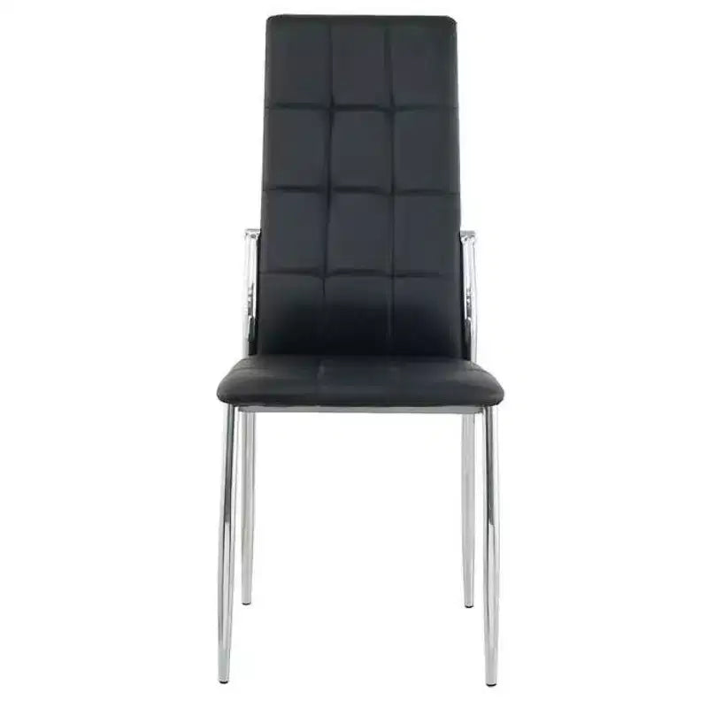 Brassex Set of 4 Orion Dining Chairs Black