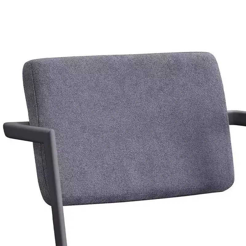 Cargo 22" Dining Chairs Gray Fabric and Gunmetal - Acme Furniture: Leather Upholstery, Metal Frame, Armless Design, Easy to Clean