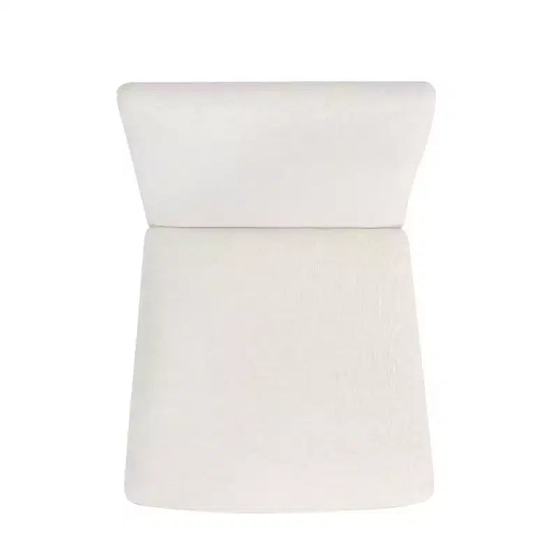 HomePop Lot de 2 chaises de salle à manger modernes rembourrées crème : Tissu polyester, cadre en contreplaqué, nettoyer les taches