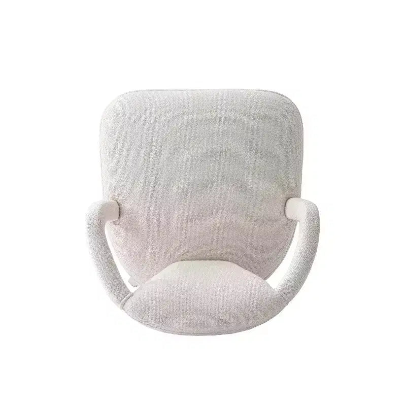 Manhattan Comfort Palmer Chaise de salle à manger moderne capitonnée en tweed ivoire