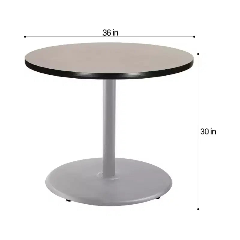 Hampden Furnishings 30" Bennet Collection Round Dining Table Gray/Gray Nebula