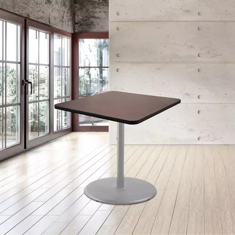 Hampden Furnishings 36" Bennet Collection Square Dining Table Gray/Mahogany