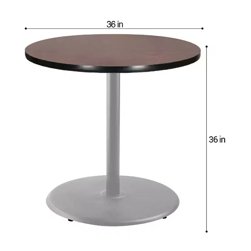 Hampden Furnishings 36" Bennet Collection Round Dining Table Gray/Mahogany