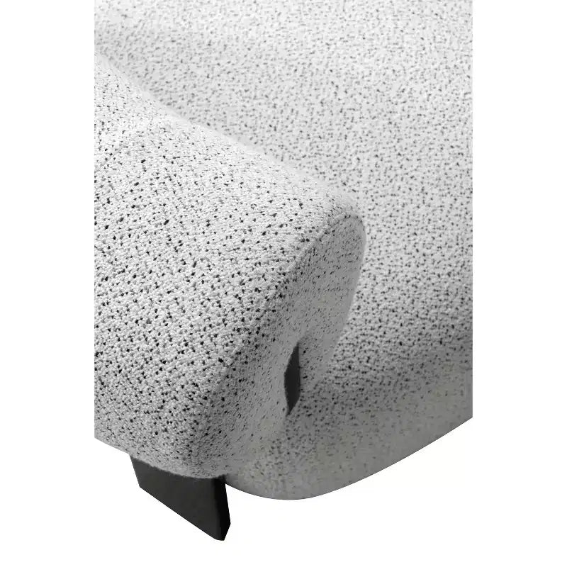 Manhattan Comfort Set of 2 Bartow Modern Woven Fabric Upholstered Accent Chairs Ivory/Black