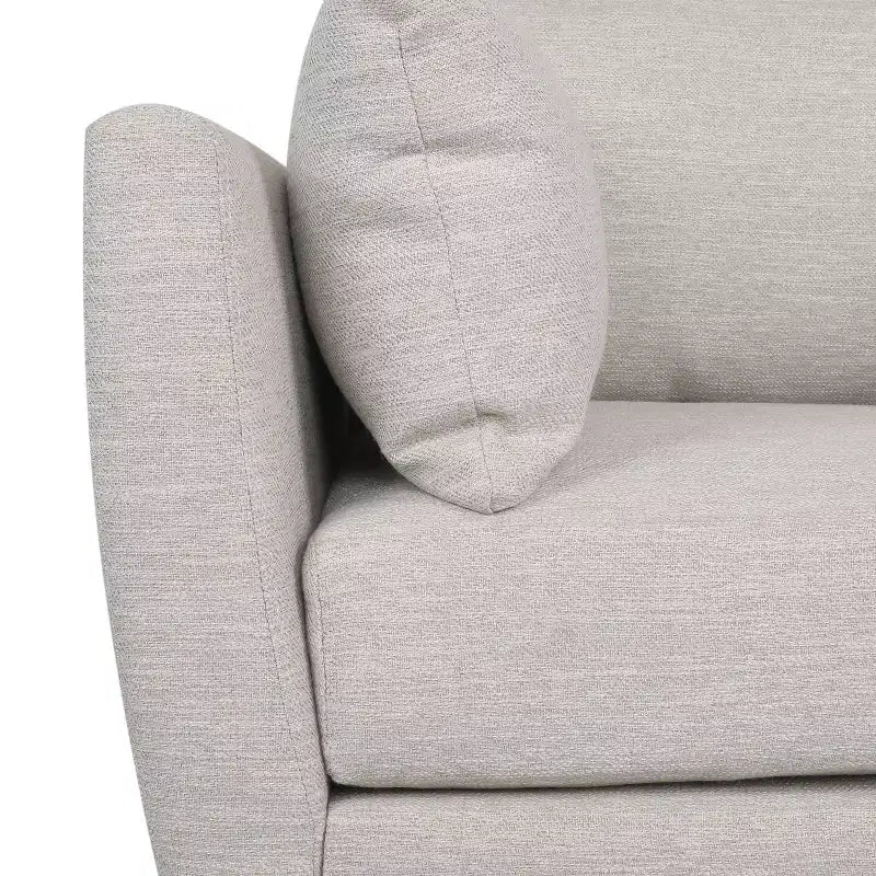 Christopher Knight Home Gould Upholstered Club Chair with Accent Pillows Beige/Walnut