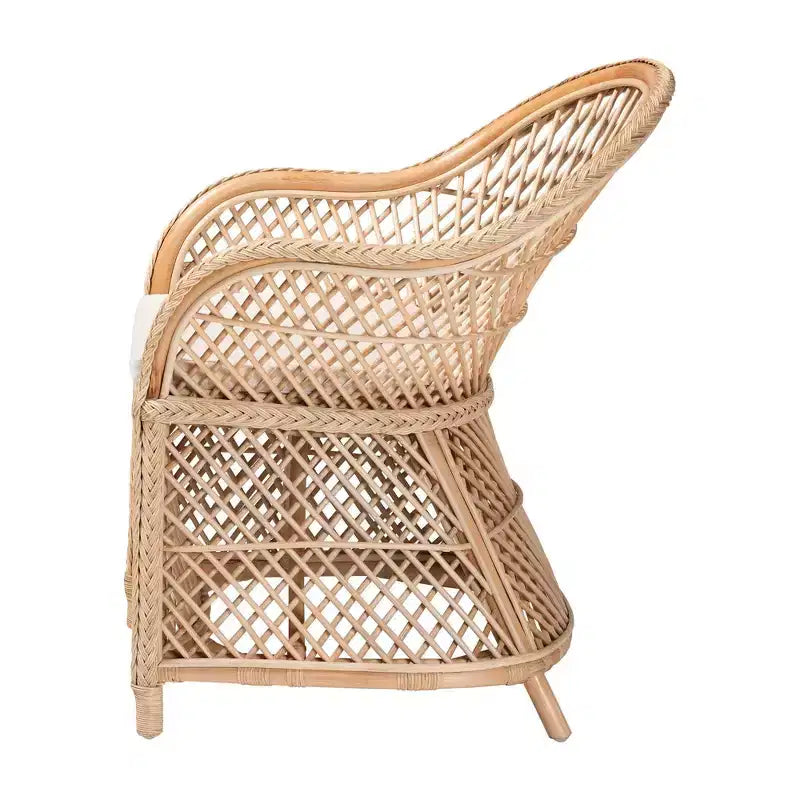 Fauteuil tressé en rotin naturel Casilda Bali & Pari