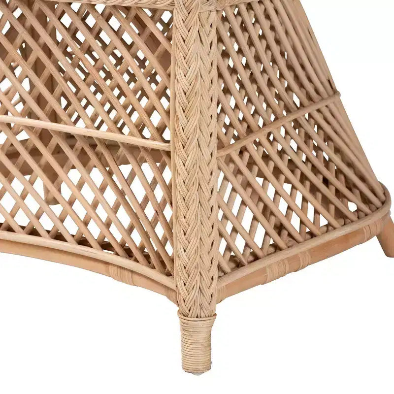 Fauteuil tressé en rotin naturel Casilda Bali & Pari