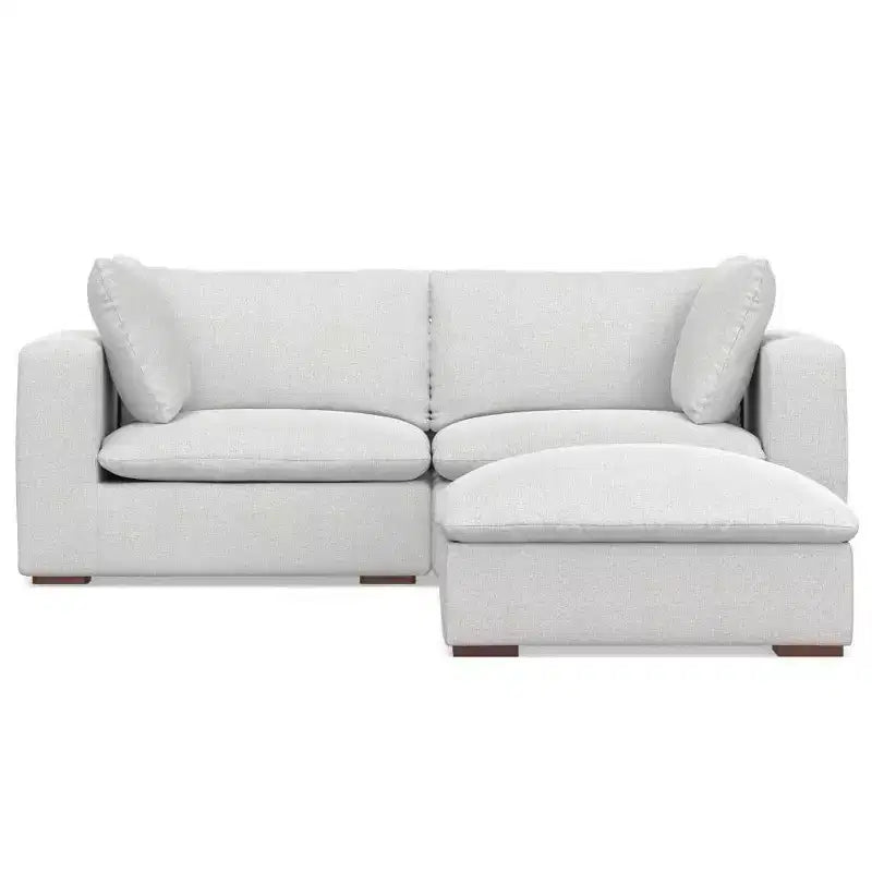 WyndenHall Marlee 2 Seater Sofa and Ottoman Cloud Gray