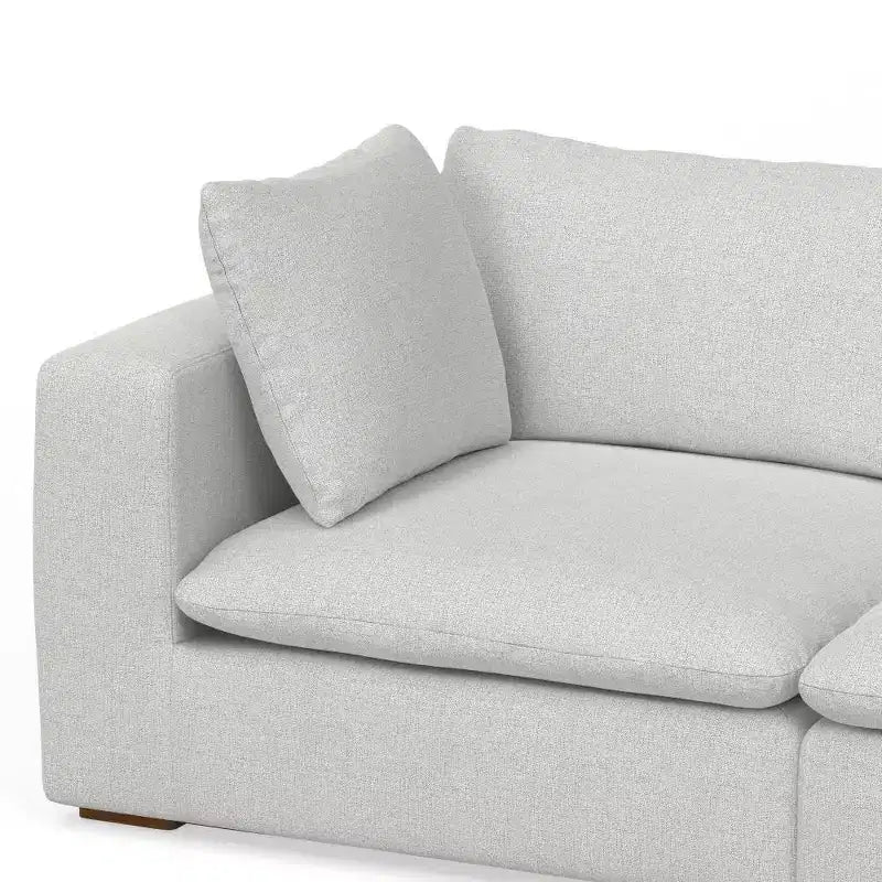 WyndenHall Marlee 2 Seater Sofa and Ottoman Cloud Gray