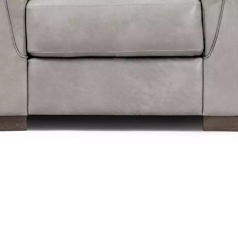 43" Cornelia Accent Chair Beige Leather - Acme Furniture: Mid-Century, Tufted, Wood Composite