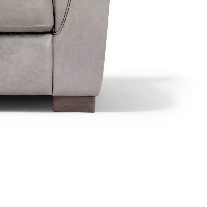 43" Cornelia Accent Chair Beige Leather - Acme Furniture: Mid-Century, Tufted, Wood Composite