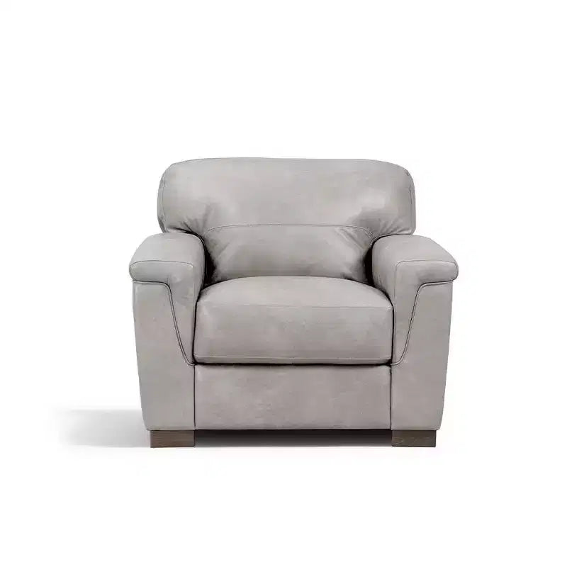 43" Cornelia Accent Chair Beige Leather - Acme Furniture: Mid-Century, Tufted, Wood Composite