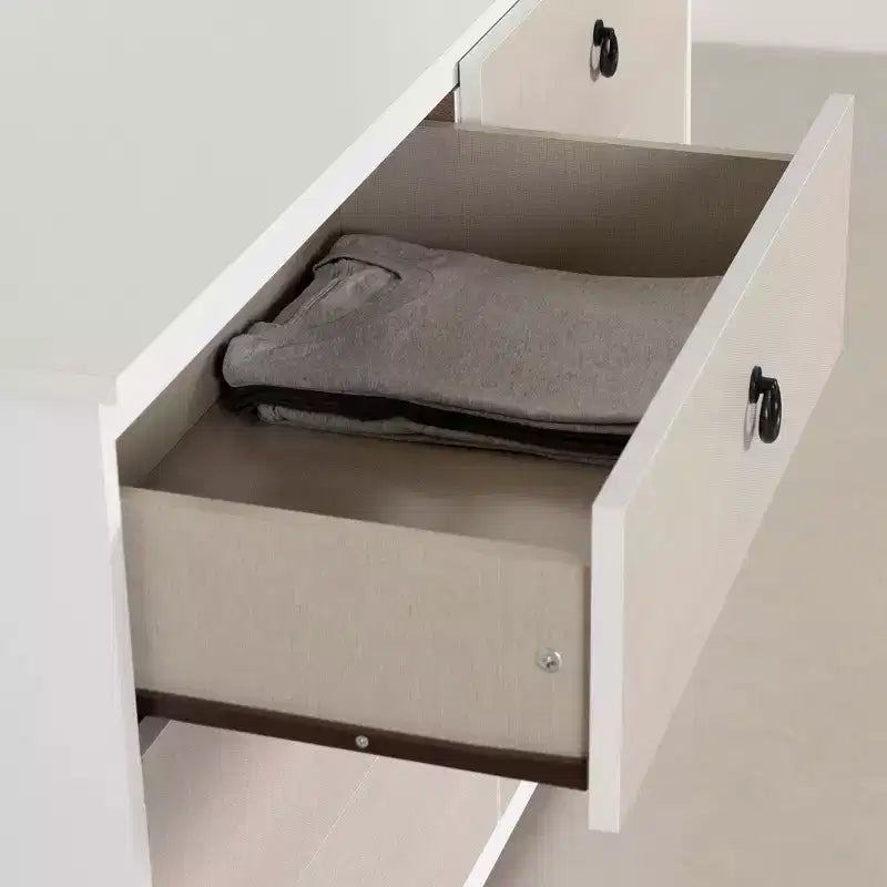 South Shore 6 Drawer Double Dresser White/Beige
