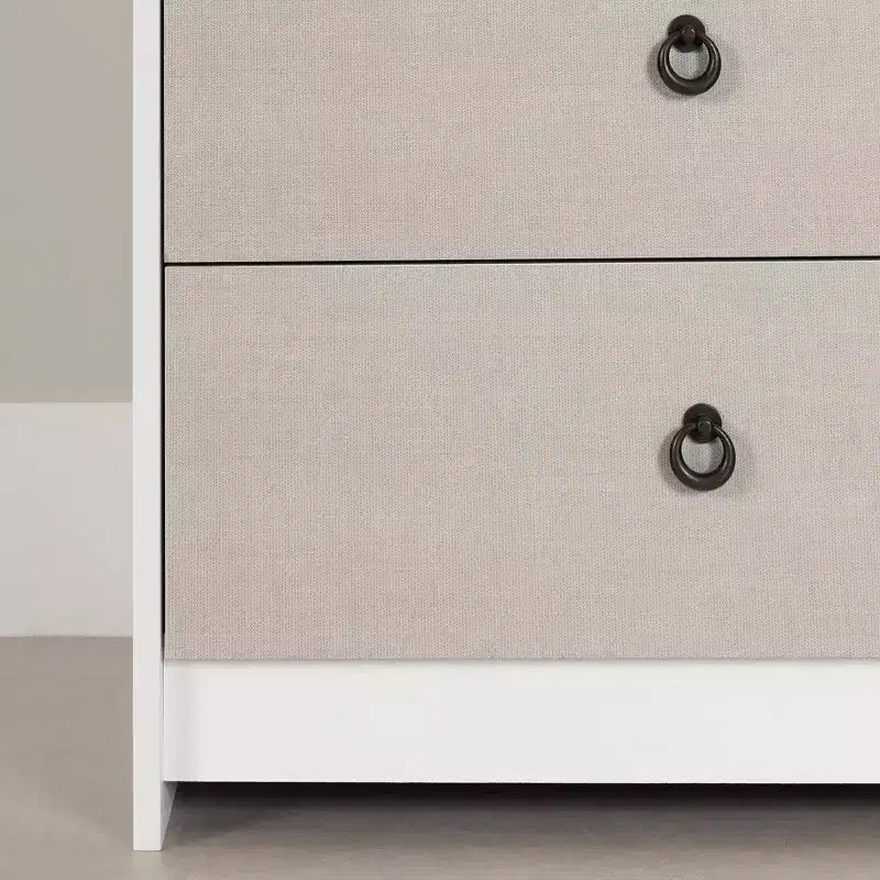 South Shore 6 Drawer Double Dresser White/Beige