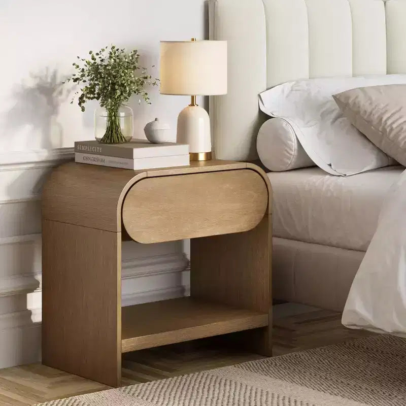 Nathan James Iris Nightstand Warm Oak