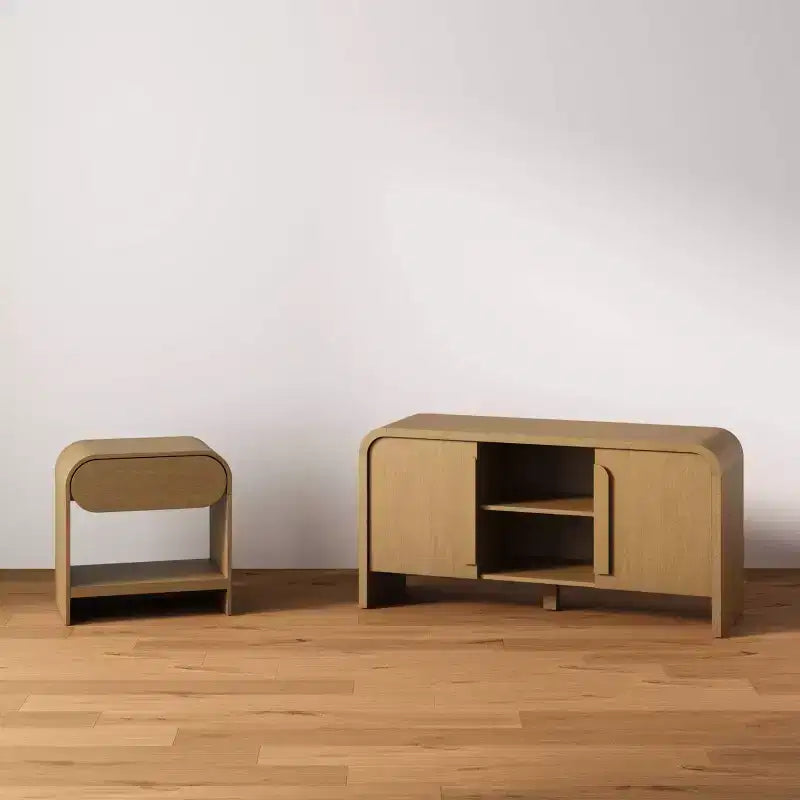 Nathan James Iris Nightstand Warm Oak