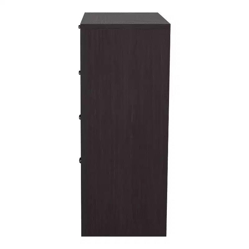 Summertree Transitional Faux Rattan Webbed 4 Drawer Chest Espresso - miBasics: Boho-Style, Resort Feel, Space-Saving Design