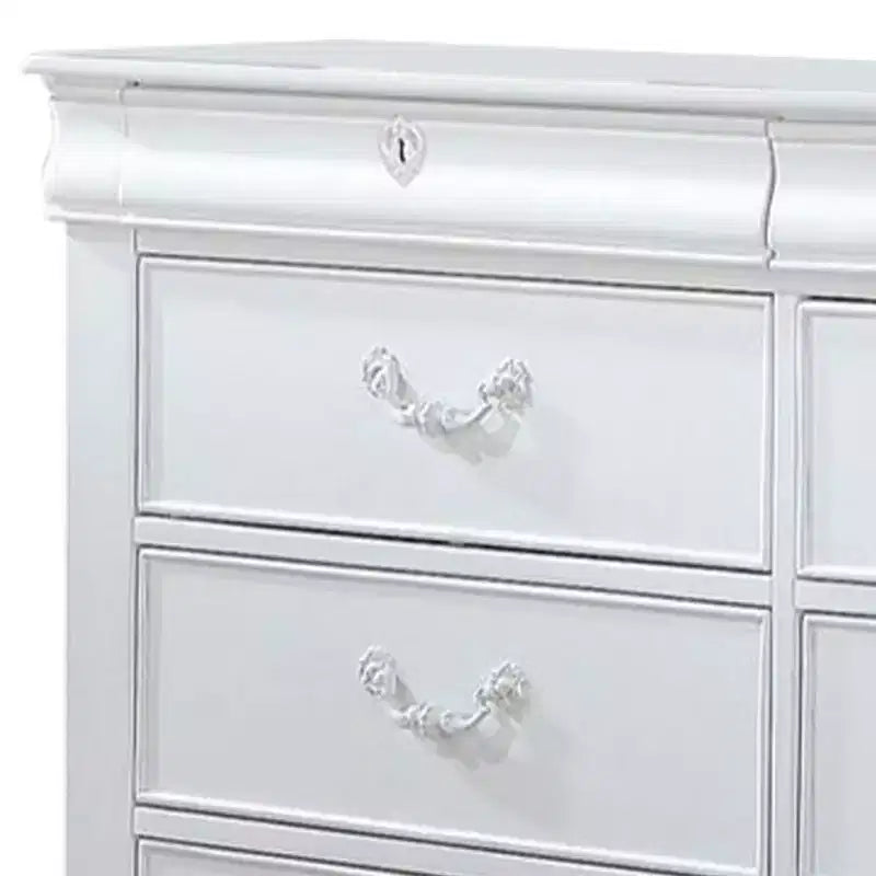Commode Estrella 142 cm avec finition blanche, de la marque Acme Furniture