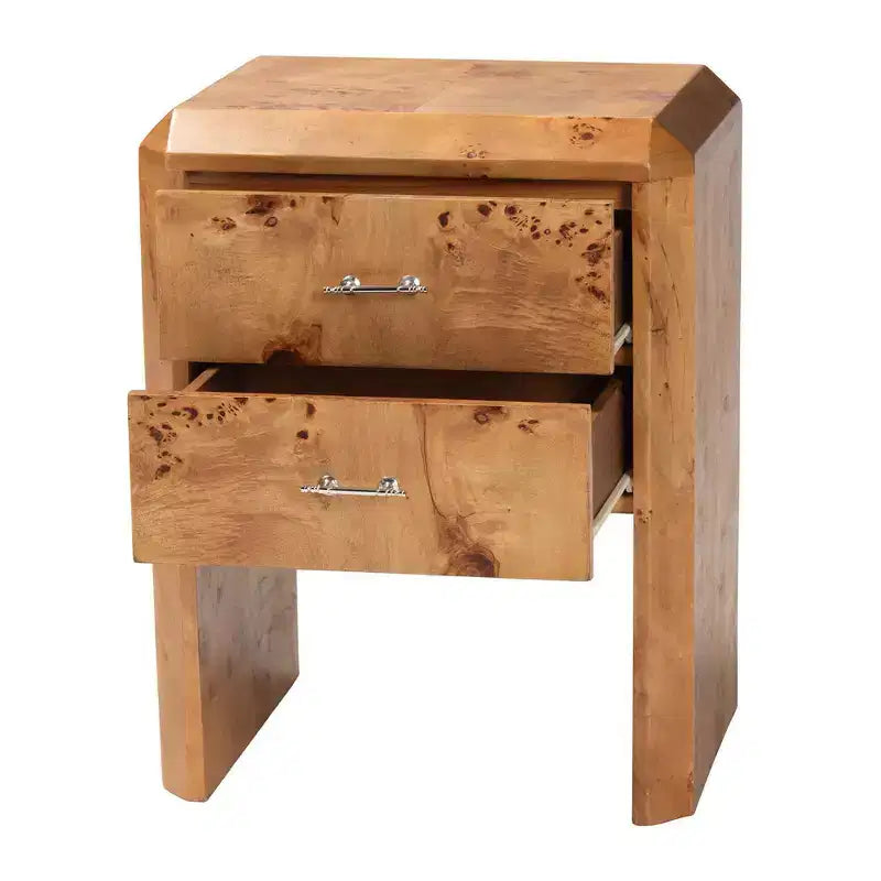 bali & pari Nebu Wood Nightstand Mappa Burl