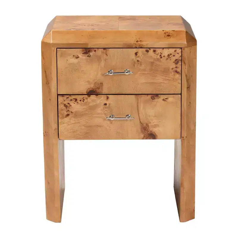 bali & pari Nebu Wood Nightstand Mappa Burl