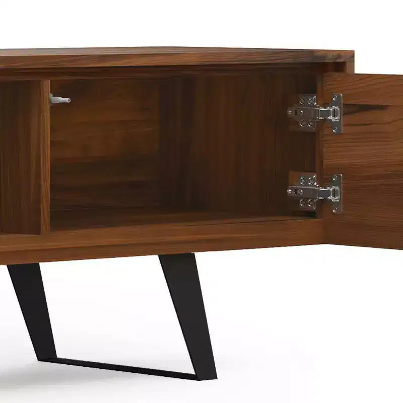 Mitchell 72" TV Stand for TVs up to 80" Walnut - WyndenHall: Media Console with Fixed & Open Shelves