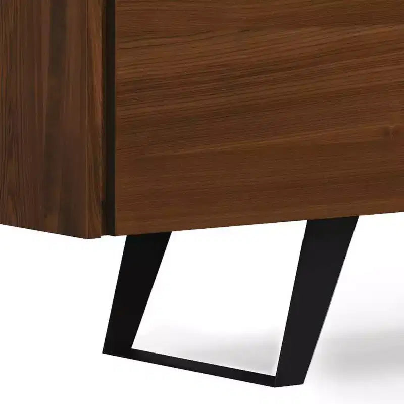 Mitchell 72" TV Stand for TVs up to 80" Walnut - WyndenHall: Media Console with Fixed & Open Shelves
