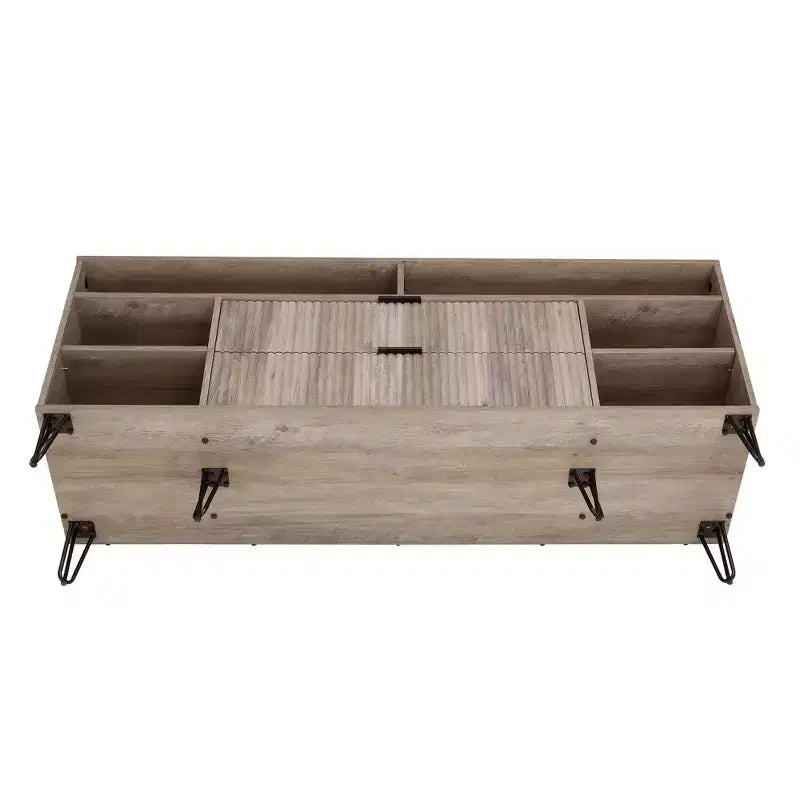 Meuble TV Dumbo 160 cm de Manhattan Comfort pour téléviseurs jusqu'à 60", gris rustique