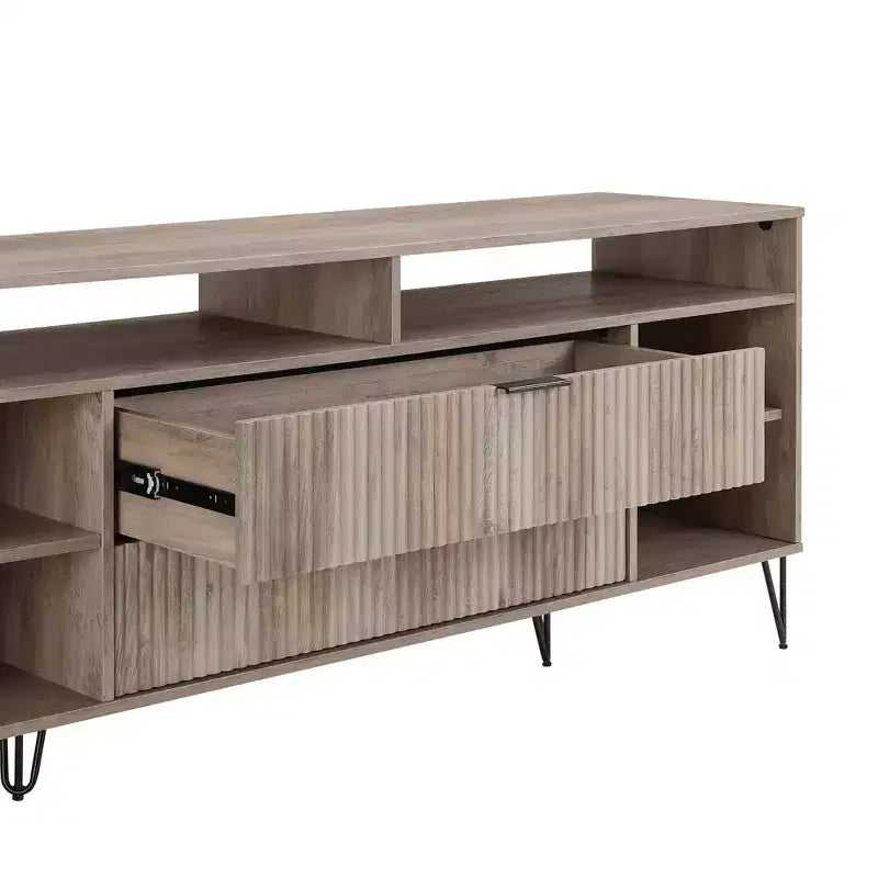 Meuble TV Dumbo 160 cm de Manhattan Comfort pour téléviseurs jusqu'à 60", gris rustique