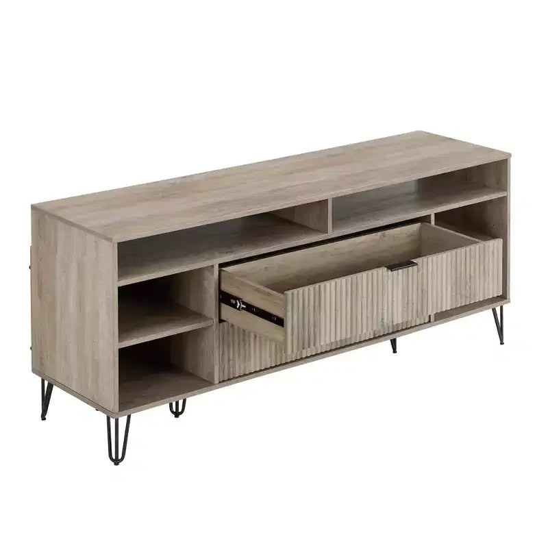 Meuble TV Dumbo 160 cm de Manhattan Comfort pour téléviseurs jusqu'à 60", gris rustique