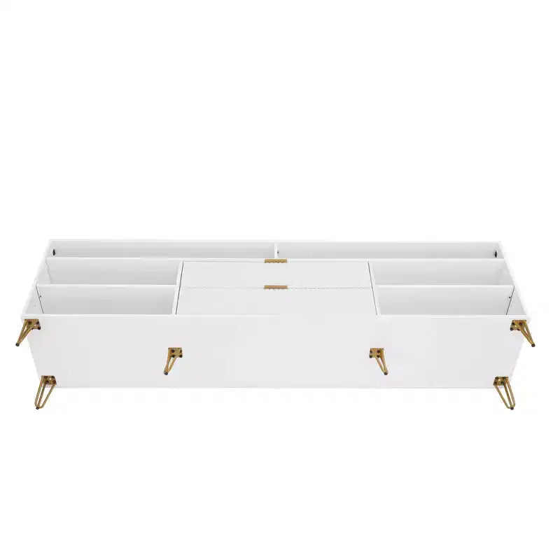 Manhattan Comfort 85" Dumbo TV Stand for TVs up to 80" White