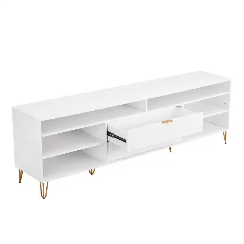 Manhattan Comfort 85" Dumbo TV Stand for TVs up to 80" White