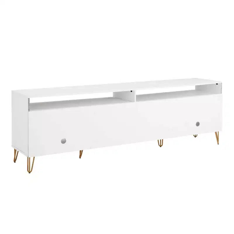 Manhattan Comfort 85" Dumbo TV Stand for TVs up to 80" White
