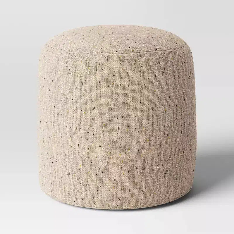 Speckled Pouf Ottoman Speckled Beige- Room Essentials™