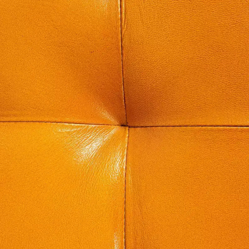 Storied Home Goat Leather Bench Tobacco: Mango Wood Frame, Rectangular Upholstered Ottoman, Adult Assembly