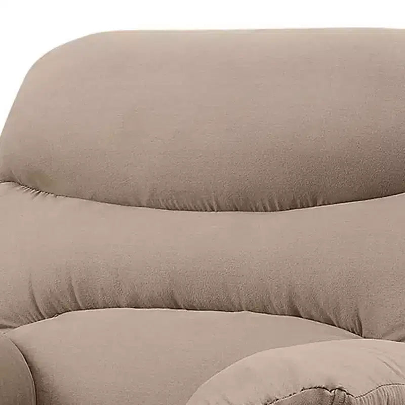 35" Arcadia Active Sitting Chair Light Brown Microfiber: Recliner, Easy Reach Handle - Acme Furniture