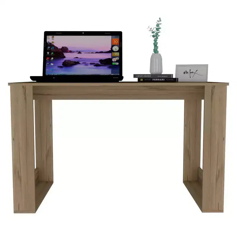Shenyang Computer Desk Brown - Boahaus: Ergonomic Design, Wood Laminate, 47.5" Wide