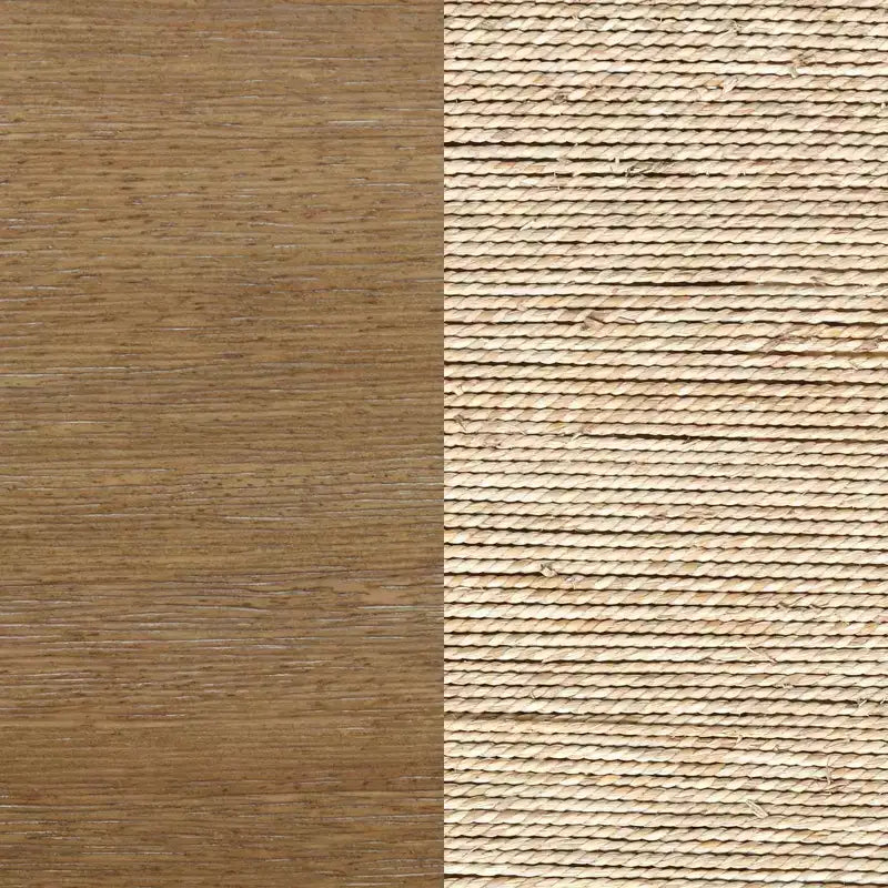 72" Nathan James Set of 2 Beacon Seagrass Bookshelf Light Brown