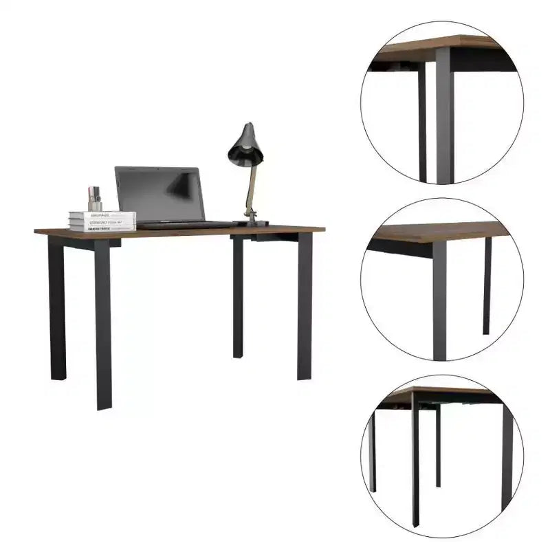 Colombo Computer Desk Brown - Boahaus: Modern Style, Adult Assembly, Scratch-Resistant Surface