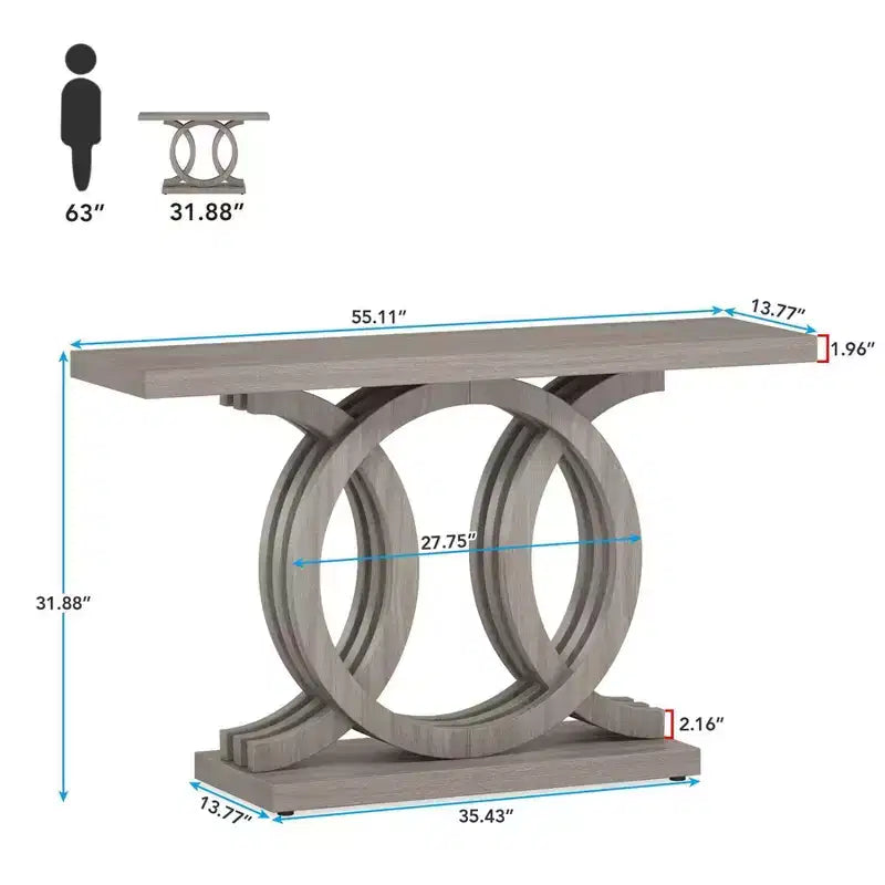 LITTLE TREE Table console de ferme 55" Grise