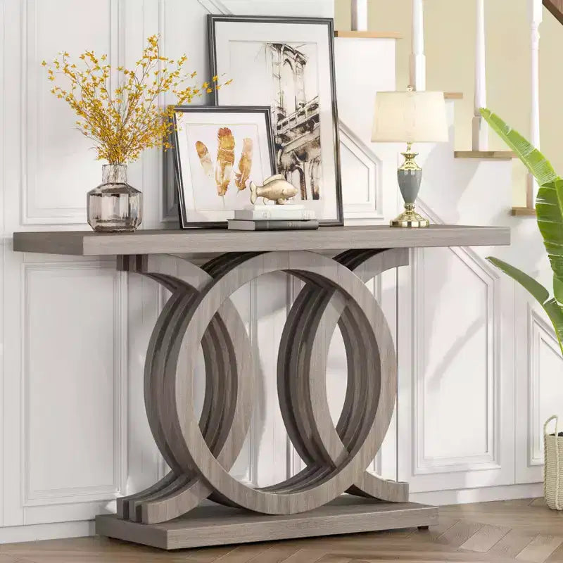LITTLE TREE Table console de ferme 55" Grise