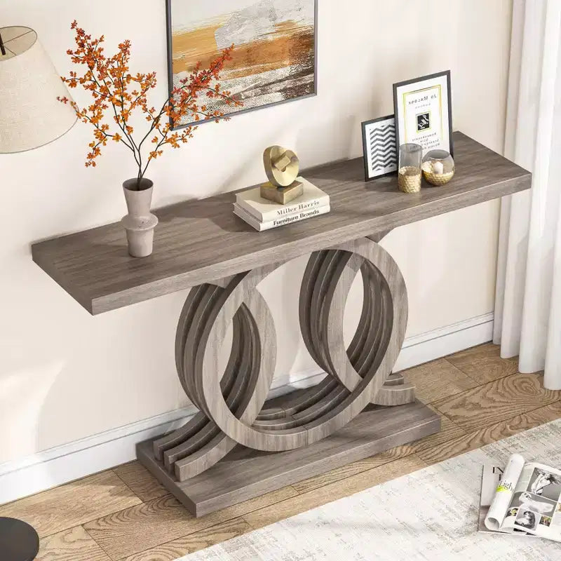 LITTLE TREE Table console de ferme 55" Grise