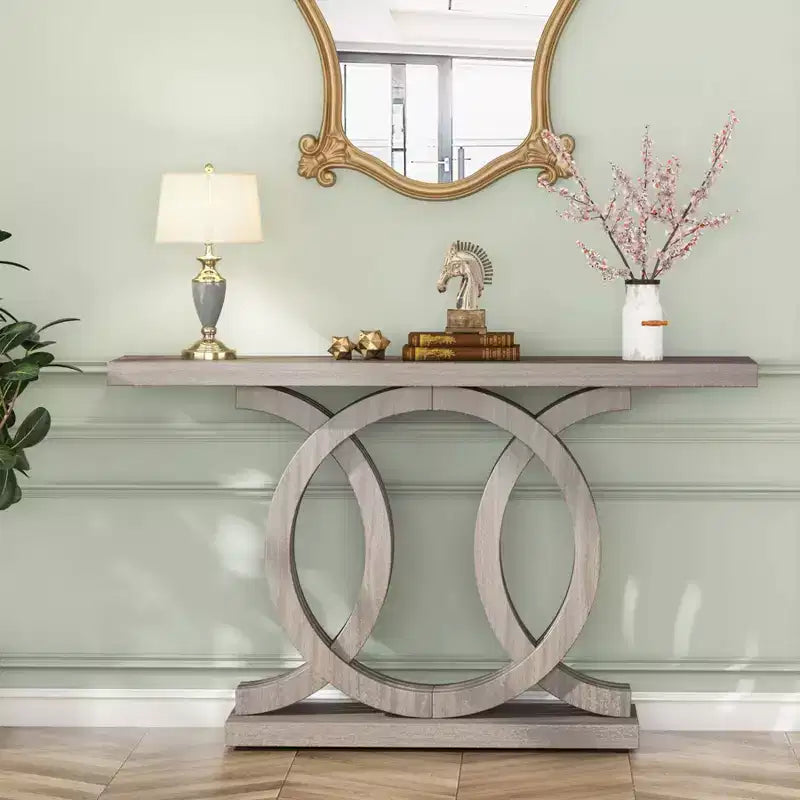 LITTLE TREE Table console de ferme 55" Grise