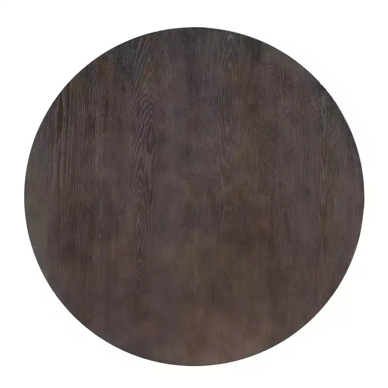 Powell 3pc Galway Wood Top and Charcoal Gray Metal Round Coffee and Side Table Set Charcoal Brown: Rustic Living Room Furniture Set