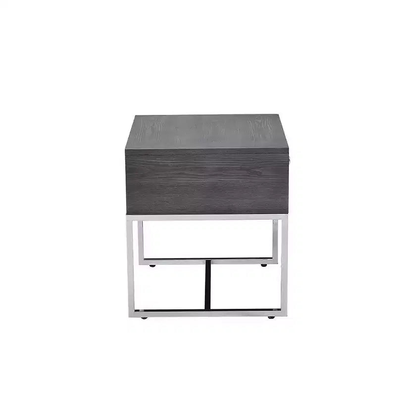 Table d'appoint Iban Acme Furniture, chêne gris/finition chrome